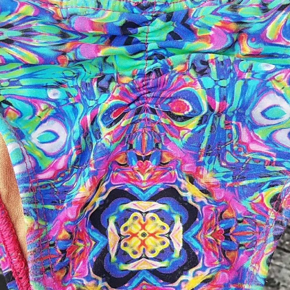 Halter Psychedelic Bikini Size Medium - image 5